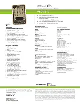 Sony PEG-SL10 Guide De Spécification