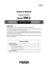 Fostex RM-2 Справочник Пользователя
