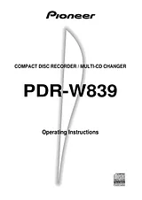 Pioneer PDR-W839 ユーザーズマニュアル