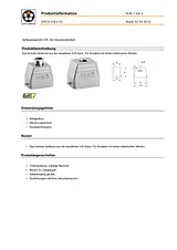 Lappkabel EPIC® H-B 6 TG M25 N.GEW. Sleeve housing with pins for straight longitudinal handle. 19021000 Hoja De Datos