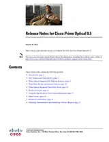Cisco Cisco Prime Optical 9.5 Notas de publicación