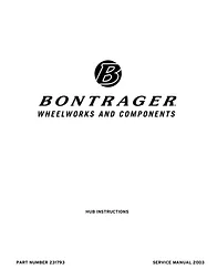 Bontrager 231793 Manuale Di Servizio