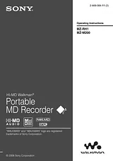 Sony MZ-RH1 Manual