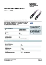 Phoenix Contact Bus system cable SAC-2P-M12MSB/ 0,5-910/M12FSB 1507353 1507353 Data Sheet