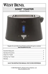 West Bend SHTR100 - Toaster Инструкции Пользователя