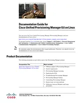 Cisco Cisco Unified Provisioning Manager 8.6 Documentation Roadmaps