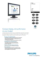 Philips 17" SXGA LCD, Black 170S8FB/00 Leaflet