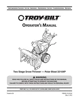 Troy-Bilt 3310XP Manual Do Utilizador