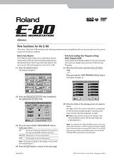 Roland e-80 사용자 매뉴얼