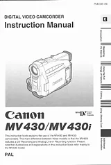 Canon MV430 사용자 설명서