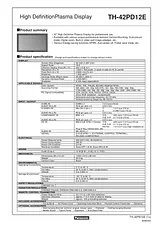 Panasonic TH-42PD12E User Manual