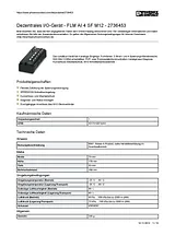 Phoenix Contact Distributed I/O device FLM AI 4 SF M12 2736453 2736453 Data Sheet