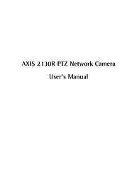 Axis International Marketing 2130R PTZ Manual De Usuario