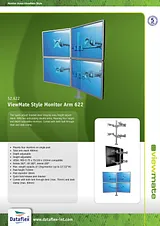 Dataflex ViewMate Style Monitor Arm 622 52.622 Folheto