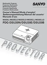 Sanyo PDG-DSU20B Manual Do Proprietário