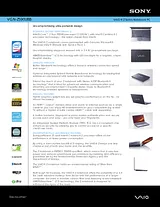 Sony VGN-Z590U Specification Guide