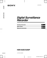 Sony HSR-X200P Manual Do Utilizador