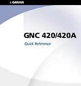 Garmin gnc 420 Cartão De Referência Rápida