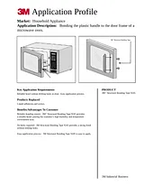 3M bonding plastic handle to door frame of a microwave oven Manual De Usuario