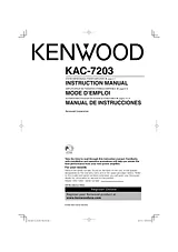 Kenwood KAC-7203 사용자 설명서