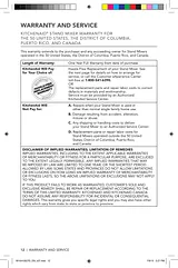 KitchenAid Professional 600 Series 6 Quart Bowl-Lift Stand Mixer Warranty Information