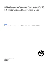 HP Performance Optimized Data Center (POD) 40c Anleitung Für Quick Setup