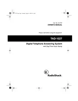 Radio Shack TAD-1027 Справочник Пользователя