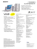 Sony PCV-RX760 Guia De Especificaciones