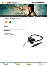Conceptronic Foldable Fashion Headset C08-047 Manual Do Utilizador