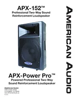 American Audio APX-152 ユーザーズマニュアル