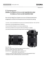 Sigma DN 19 mm f/ 2.8 Lens Manual