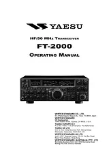 Vertex Standard FT-2000 Справочник Пользователя