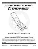 Troy-Bilt Series 540 Manuel D’Utilisation