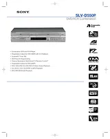Sony slv-d550p Guida Specifiche