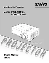 Sanyo PDG-DXT10KL User Guide