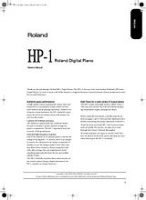 Roland HP-1 Manual Do Utilizador