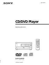 Sony DVP-CX850D User Manual