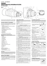 Sigma AF 200-500 mm f/ 2.8 APO EX DG Lens Manual De Instruções