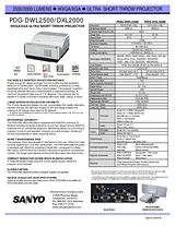 Sanyo PDG-DXL2000 产品宣传页