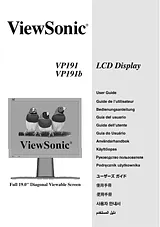 Viewsonic VP191 VP191b Manual Do Utilizador