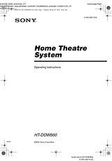 Sony HT-DDW860 Manual De Usuario