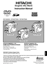 Hitachi DZ-MV780A Manuale Proprietario