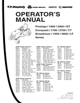 Snapper 1600 Series Manual Do Utilizador