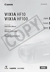 Canon VIXIA HF100 Manual De Instrucciónes