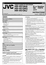 JVC HR-V610AA Справочник Пользователя