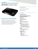 Samsung BD-F5100 BD-F5100/UX Hoja De Especificaciones