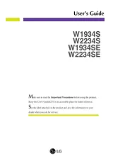 LG W2234S-BN Owner's Manual