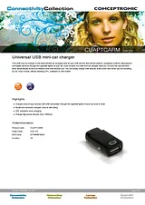 Conceptronic Universal USB mini car charger C05-173 用户手册