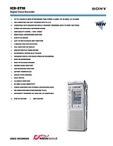 Sony ICD-ST10 Guia De Especificaciones