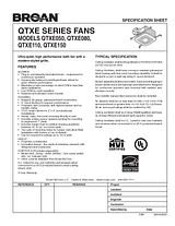 Broan QTXE080 Folheto